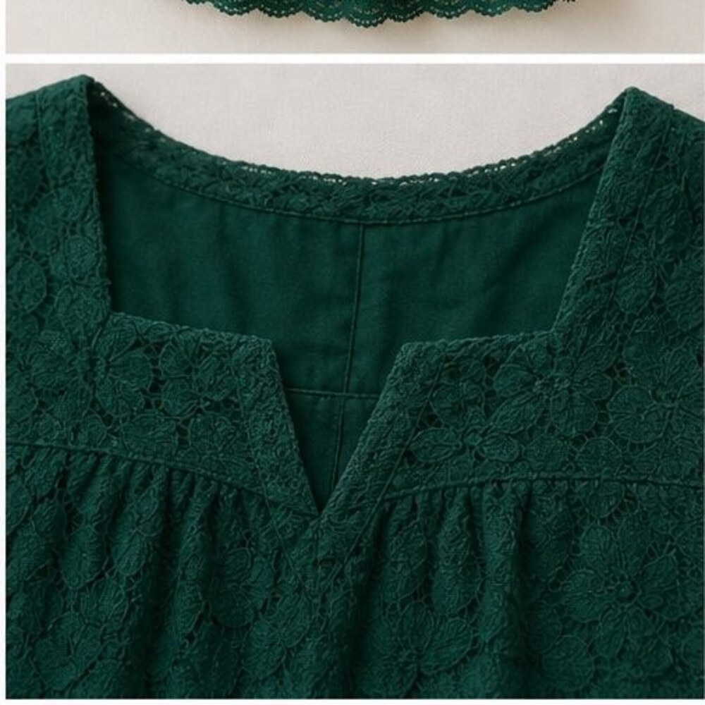 Emerald Ruffle Blouse - Picture 4 of 6